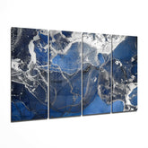 Marble 4 Pieces Mega Glass Wall Art (59"x36") | Insigne Art Design.